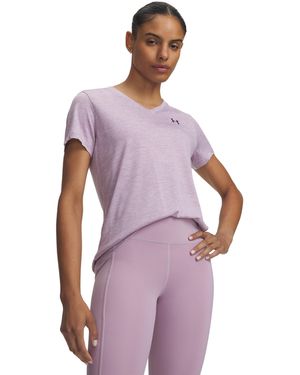Under Armour Tech Short Sleeve V- Twist - Purple