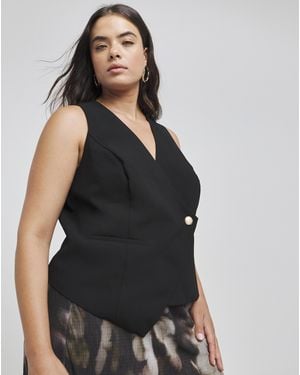 Joanna Hope Asymmetric Waistcoat - Black