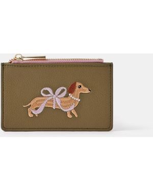 Accessorize Sausage Dog Card Holder - Natural