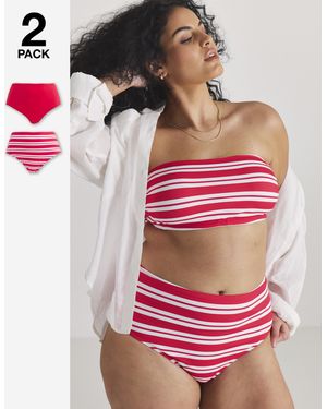 Simply Be 2 Pack Value Bikini Briefs - Red