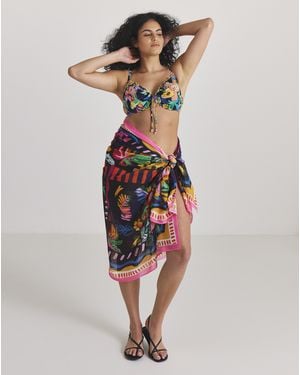 Beach To Beach Printed Sarong - White