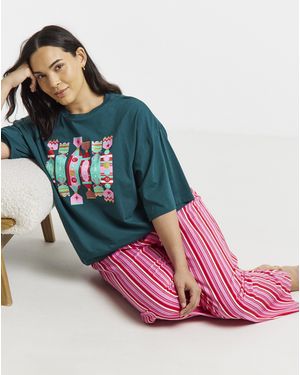 Pretty Secrets Christmas Cracker Pyjama Set - Pink