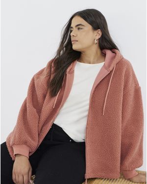 Simply Be Teddy Zip Through - Red
