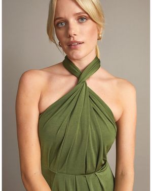 Monsoon Thea Twist Me Tie Me Maxi Dress - Green