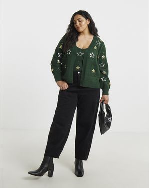 Lovedrobe Star Embellished Twin Set - Green
