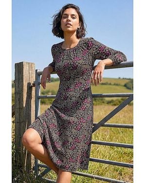 Roman Roman Square Neck Ditsy Dress - Black