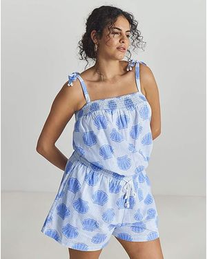 MAGISCULPT Shell Print Playsuit - Blue