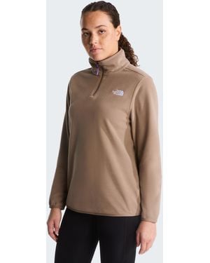 The North Face Fleece 1/4 Zip Jacket - Brown