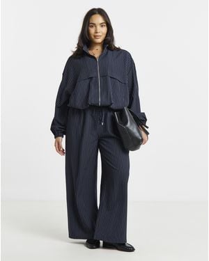 Simply Be Wide Trouser - Blue