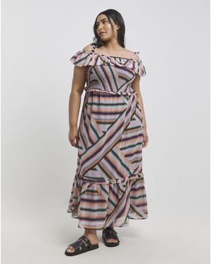 Lovedrobe Printed Maxi Dress - White