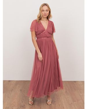 Anaya with love Plain Dress - Red