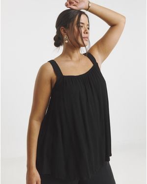 Simply Be Crinkle Cami - Black