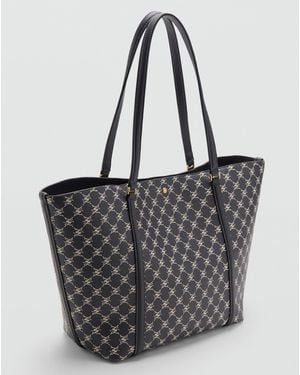 Mango Small Logo Shoulder Bag - Black
