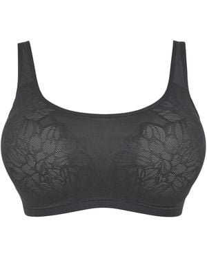 Triumph Fit Lace Non Wired Padded Bra - Black