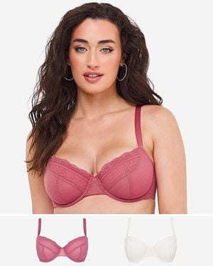 DORINA Curves Theo 2Pack Full Cup Bras - Pink
