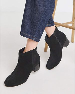 JD Williams Low Block Heel Ankle Boot Eee Fit - Blue