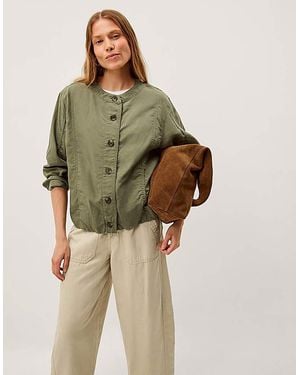 Monsoon Colette Linen Blend Jacket - Green