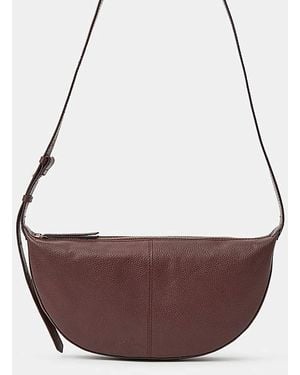 Accessorize Leather Sling Crossbody Bag - Brown