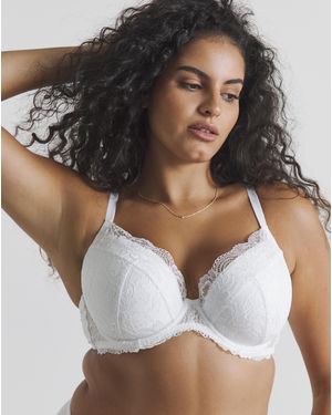 Pretty Secrets Ella Plunge Wired Bra - White
