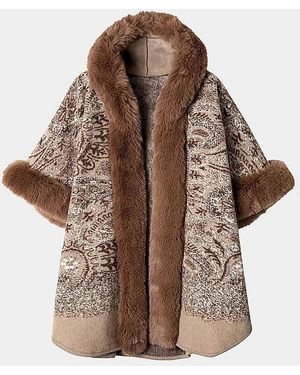 Joe Browns Vintage Faux Fur Wrap - Brown