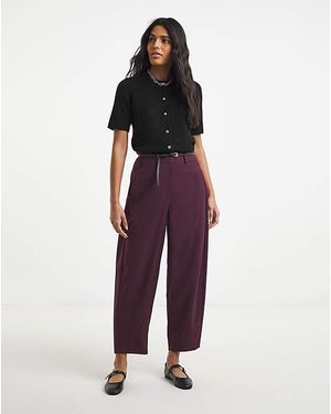 Simply Be Barrel Leg Trouser - Red