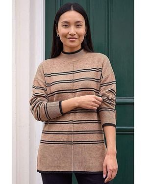 Roman Roman Stripe Knit Jumper - Grey