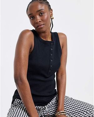 Simply Be Henley Vest - Blue