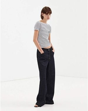 Mango Short-Sleeved Fine-Knit Jumper - White