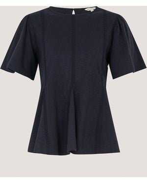 Monsoon Tate Lace Trim Jersey T-Shirt - Black