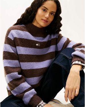 Tommy Hilfiger Mockneck Badge Jumper - Black