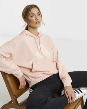 adidas Large Logo Hoodie - Natural