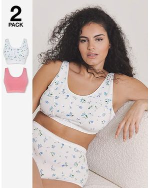 Slimma 2 Pack Comfort Tops - White