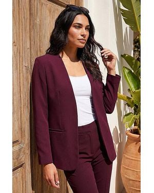 Roman Roman Edge To Edge Blazer - Red