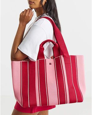 Sweaty Betty Canvas Printed Tote Bag - Red