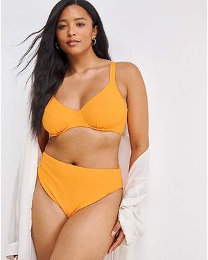 Simply Be Mix And Match Crinkle Bikini Top - Orange