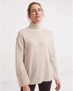 Sweaty Betty Wool Funnel Neck Jumper - Natural