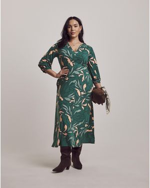 Julipa Petite Printed Jersey Midi Dress - Green