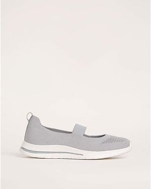 Cushion Walk Bar Trainers E Fit - Natural