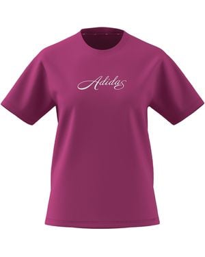 adidas Script Logo T-Shirt - Purple
