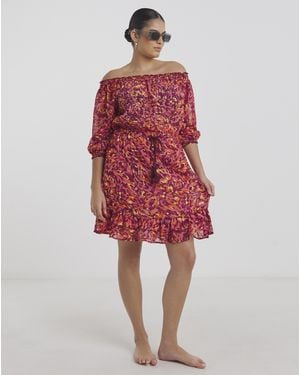 Figleaves Cancun Beach Dress - Red