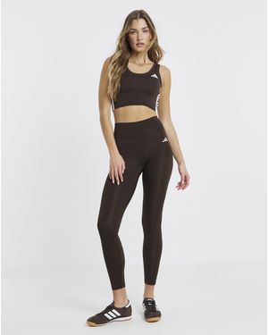 adidas Optime Essential Fl Legging - Brown
