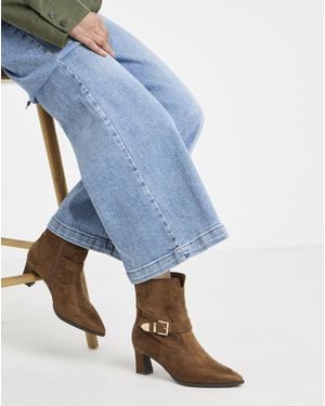JD Williams Buckle Detail Ankle Boot Ex Wide - Blue
