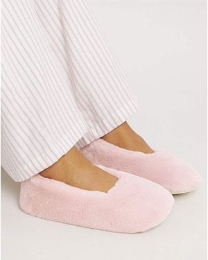 Simply Be Fluffy Ballerina Slipper Wide - Pink