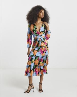 Simply Be Tiered Plisse Midi Dress - White