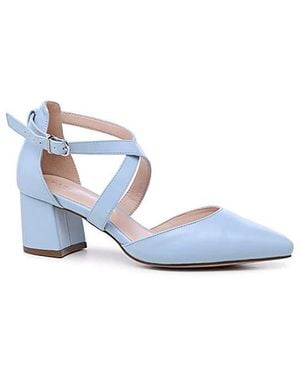 Paradox London Ffion Wide Fit Court Shoe - Blue