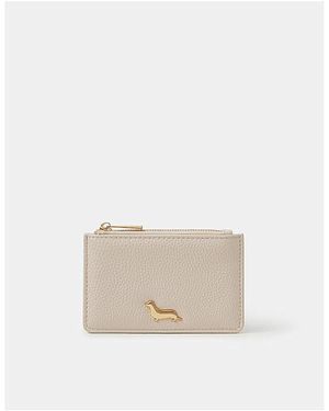 Accessorize Sausage Dog Card Holder - White