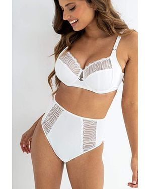 Pour Moi Olivia Embroidery Deep Brief - White