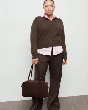 Mango Wool Mix Cardigan - Brown