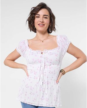 Joe Browns Prettiest Ditsy Top - White