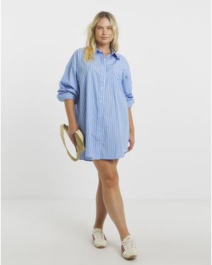 Tommy Hilfiger Stripe Shirt Dress - Blue